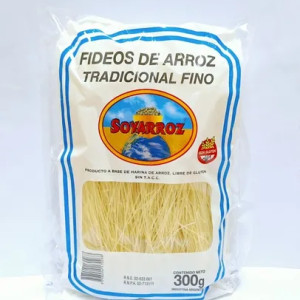 Fideos De Arroz - Tradicional Fino Sin Tacc X 300 Grs - Soyarroz